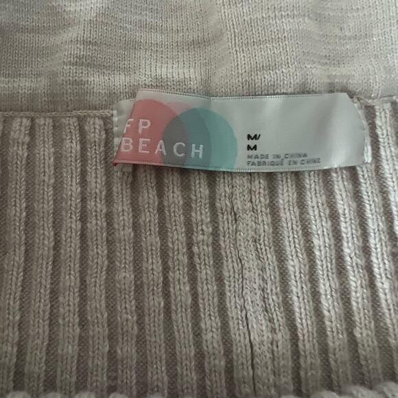 Free People High Waist Ribbed Shorts - Cream - Picture 4 of 9